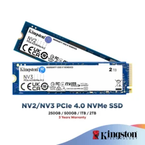 Kingston M.2 NV2/ NV3 NVMe PCIe Gen 4x4 M.2 2280 SSD 1TB