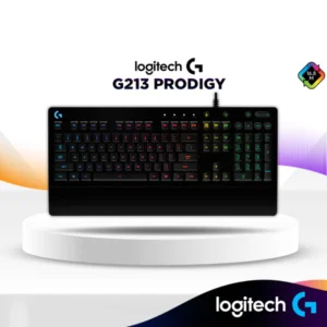 Logitech G213 PRODIGY RGB Wired Gaming Keyboard | Dedicated Media Controls | Spill-Resistant - Black